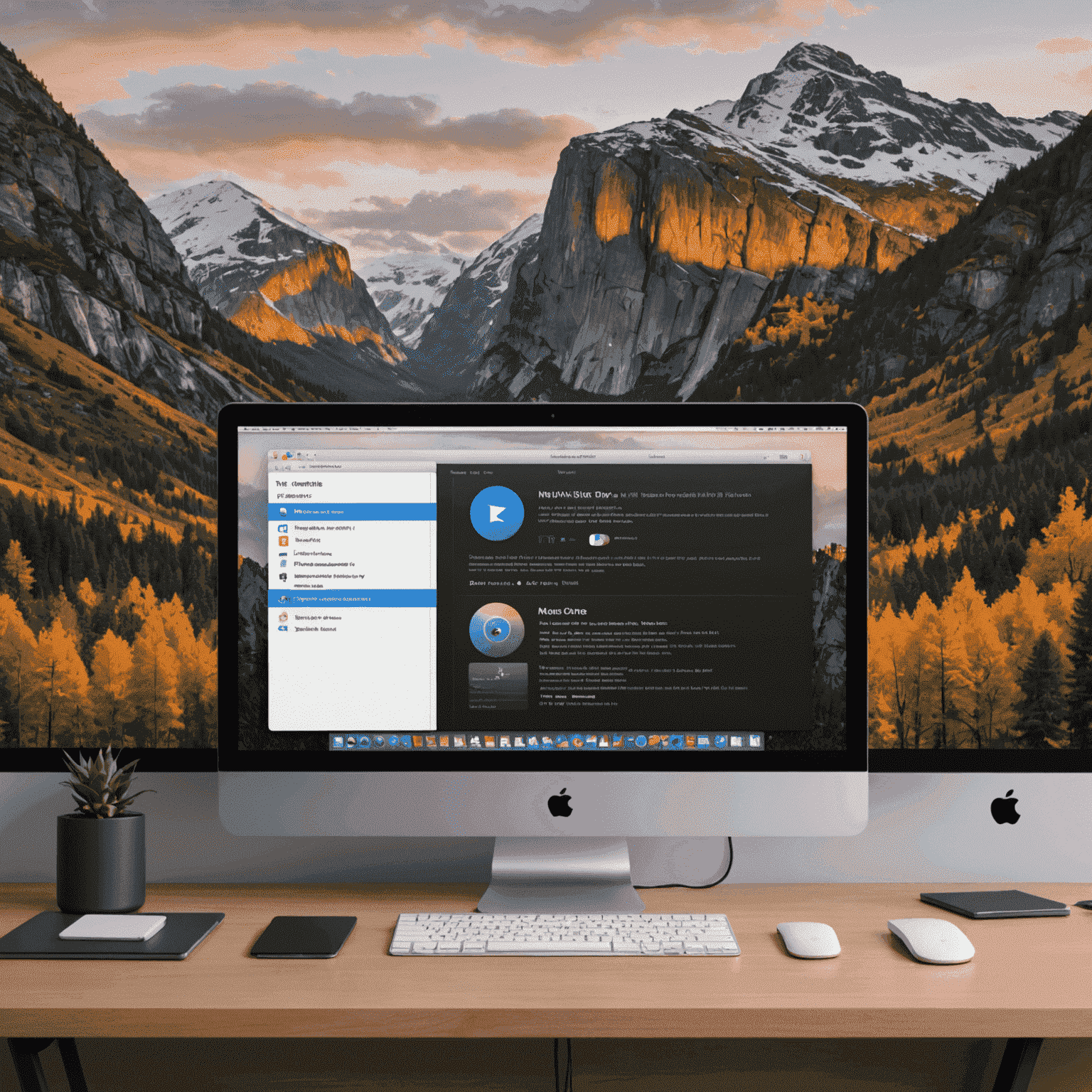 A visual representation of NTFS compatibility with macOS, showing a Mac computer seamlessly connected to an NTFS drive with flowing data streams between them
